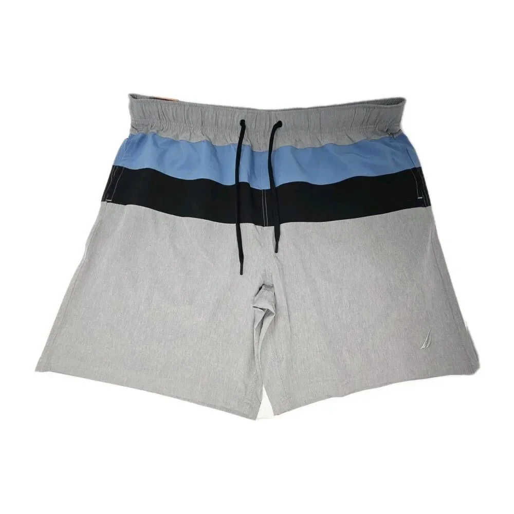 NAUTICA Swim Trunks UPF Quick Dry Comfort Liner Men's Size 42-44 XXL Gray Blue